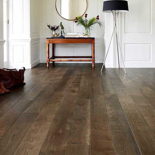 Galleria Professional Engineered European Rustic Oak Flooring 20mm x 190mm Ground Coffee Lacquered