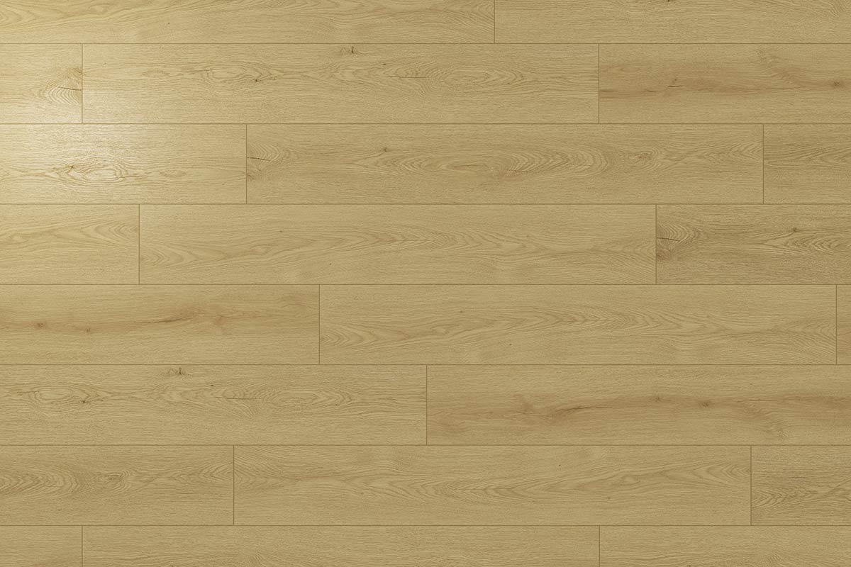 Audacity 12mm Laminate Flooring Light Beige Oak Built-in Underlay