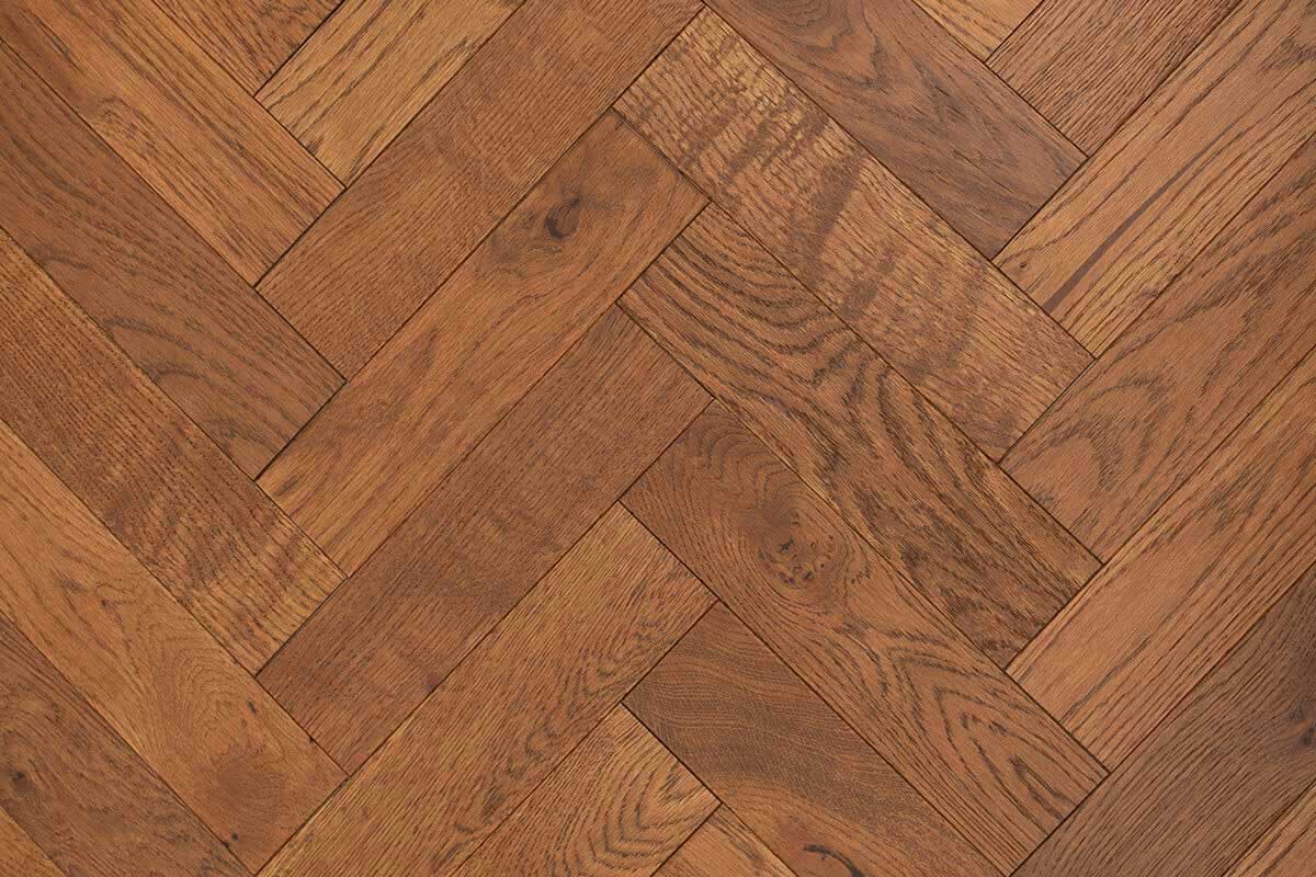 Home Choice Engineered Rustic Oak Herringbone 10mm x 80mm Toffee Brushed UV Oiled