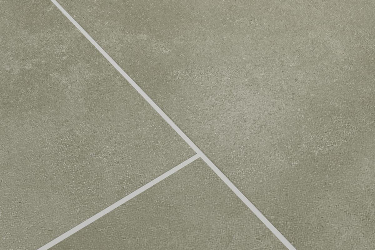 Audacity Rigid Core Pre-Grout Click Vinyl Stone Grey Tile Built-in Underlay