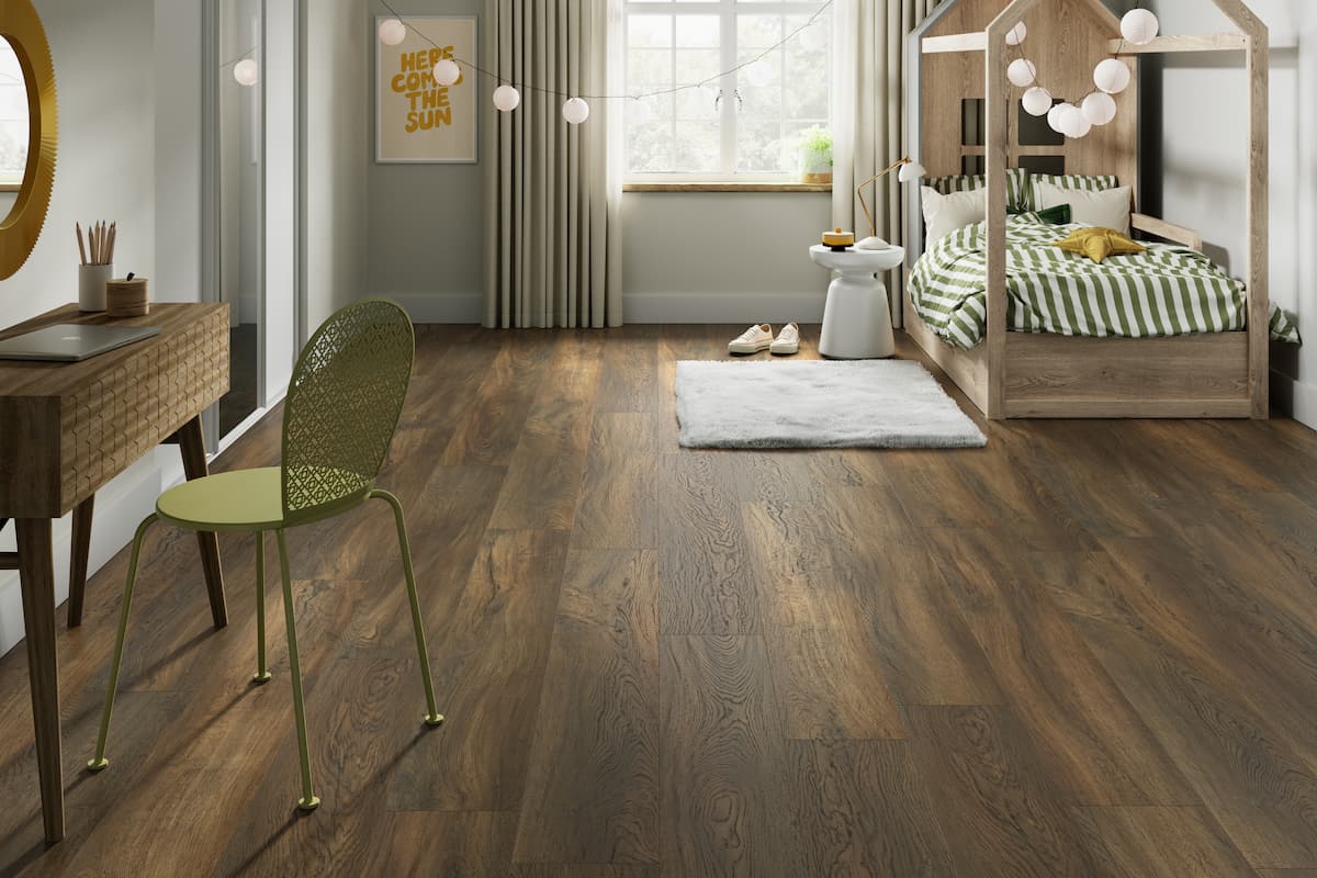 Spectra Luxury Acoustic Rigid Core Click Vinyl Cocoa Oak Plank Built-in Underlay