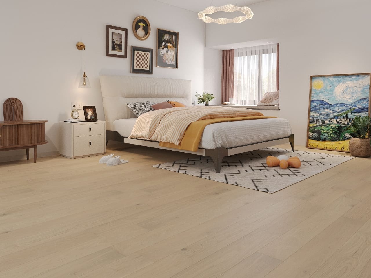 Mega Deal European Engineered Rustic Oak 12mm x 150mm Alabaster Brushed UV Lacquer